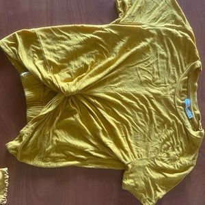 Mustard yellow crop top